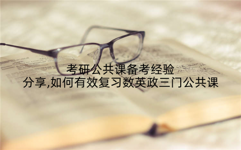 考研公共课备考经验分享,如何有效复习数英政三门公共课