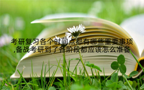 考研复习各个时间点都有哪些重要事项,备战考研到了各阶段都应该怎么准备