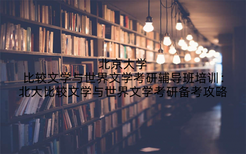 北京大学比较文学与世界文学考研辅导班培训：北大比较文学与世界文学考研备考攻略