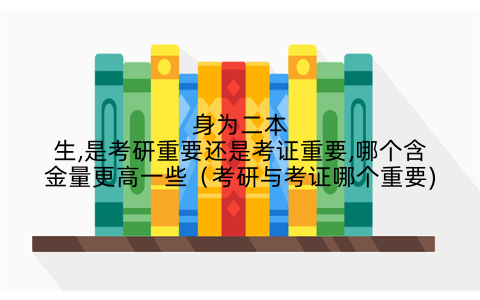 身为二本生,是考研重要还是考证重要,哪个含金量更高一些（考研与考证哪个重要)
