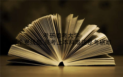 考研和考大学哪个更残酷,高考上本科难还是考研难