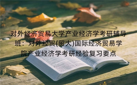 对外经济贸易大学产业经济学考研辅导班：对外经贸(贸大)国际经济贸易学院产业经济学考研经验复习要点