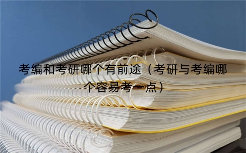 考编和考研哪个有前途（考研与考编哪个容易考一点）