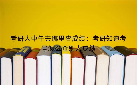 考研人中午去哪里查成绩：考研知道考号怎么查别人成绩