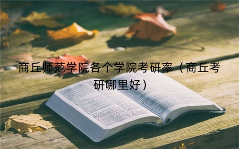 商丘师范学院各个学院考研率（商丘考研哪里好）