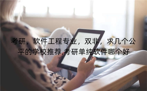 考研，软件工程专业，双非，求几个公平的学校推荐,考研单纯软件哪个好
