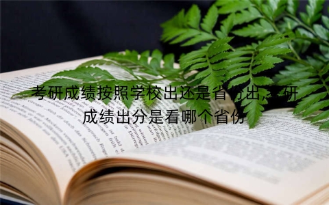 考研成绩按照学校出还是省份出,考研成绩出分是看哪个省份