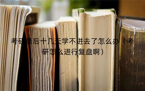 考研最后十几天学不进去了怎么办（考研怎么进行复盘啊）