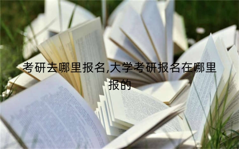 考研去哪里报名,大学考研报名在哪里报的