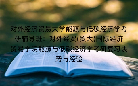 对外经济贸易大学能源与低碳经济学考研辅导班:对外经贸(贸大)国际经济贸易学院能源与低碳经济学考研复习诀窍与经验