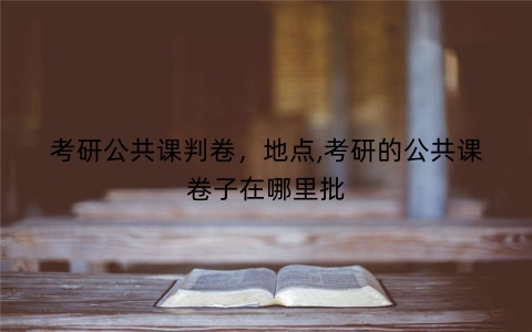 考研公共课判卷，地点,考研的公共课卷子在哪里批