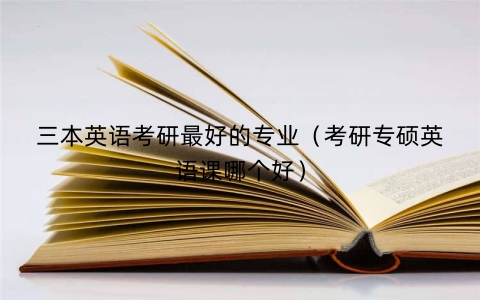 三本英语考研最好的专业（考研专硕英语课哪个好）