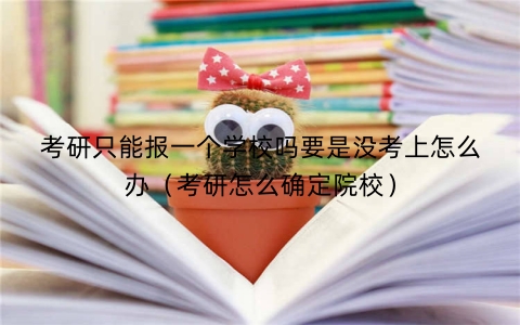 考研只能报一个学校吗要是没考上怎么办（考研怎么确定院校）