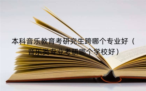 本科音乐教育考研究生跨哪个专业好（音乐类专业考研哪个学校好）