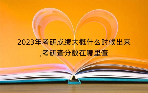 2023年考研成绩大概什么时候出来,考研查分数在哪里查