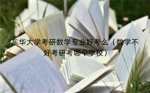 东华大学考研数学专业好考么（数学不好考研考哪个学校）