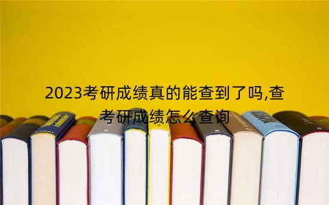 2023考研成绩真的能查到了吗,查考研成绩怎么查询