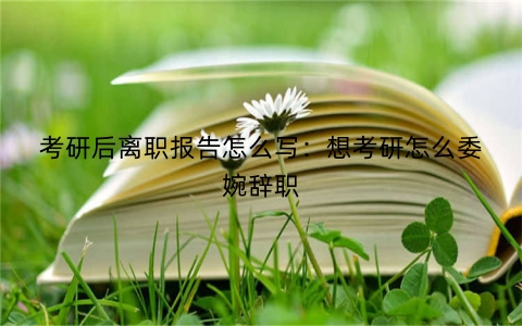 考研后离职报告怎么写：想考研怎么委婉辞职