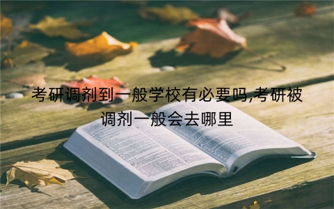 考研调剂到一般学校有必要吗,考研被调剂一般会去哪里